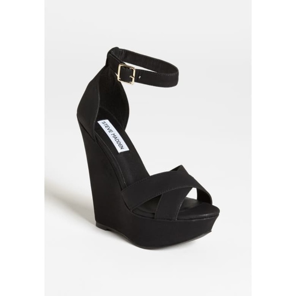 Steve Madden Xenon Wedge - Black - Picture 1 of 7